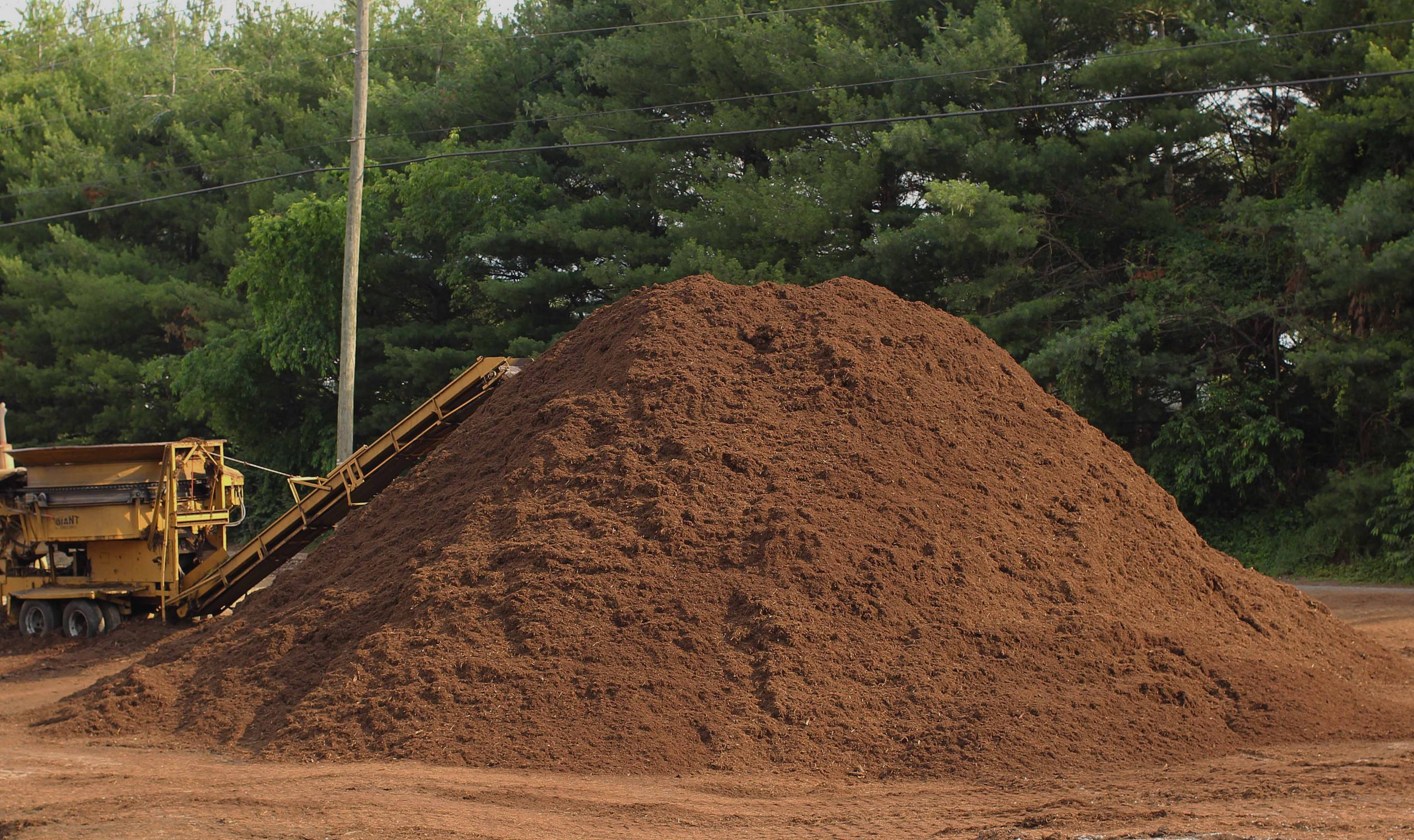 pile of bulk wholesale mulch