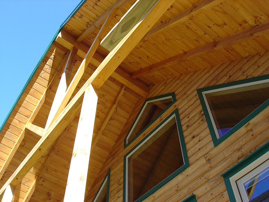 log home awning